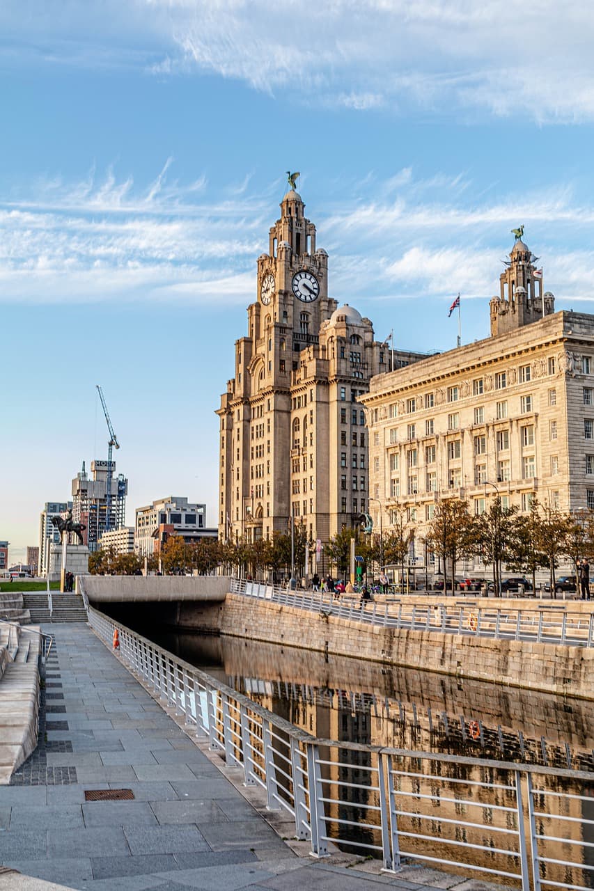 The Royal Liver Building on the Liverpool waterfront